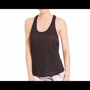 IDEOLOGY Women's Burnout-Chevron TBack Black Tank Top Gym Yoga Active Multi Size
